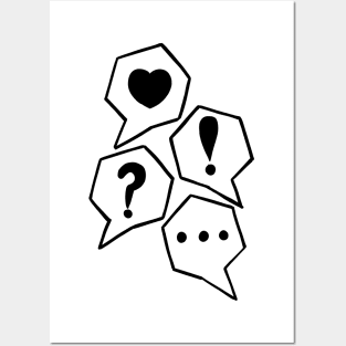 Speech Bubbles Punctuation Posters and Art